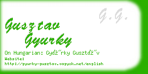 gusztav gyurky business card